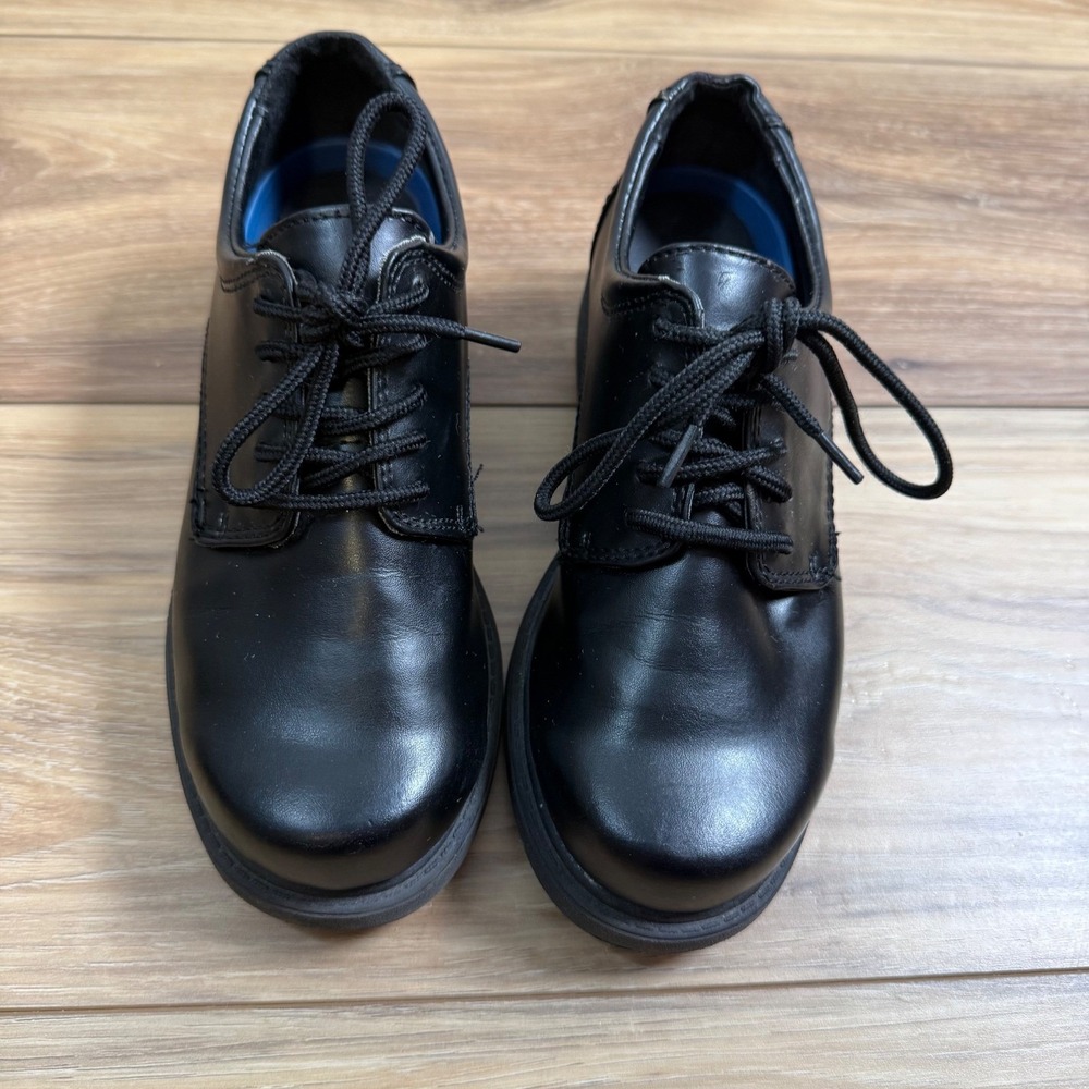 Hush Puppies Kids Black Leather Lace Up Dress School Uniform Oxford Size 3.5M